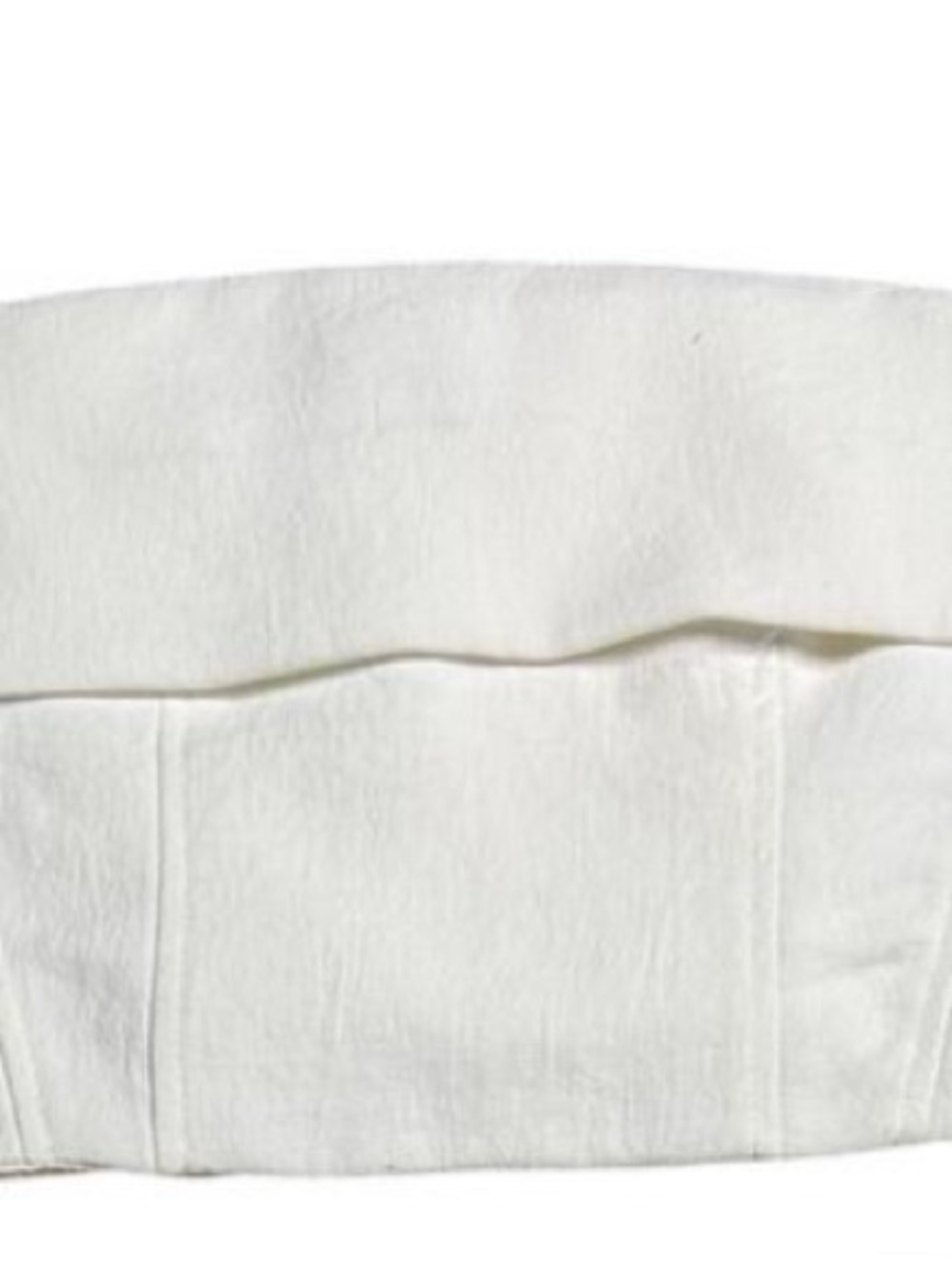 Strapless White Bandeau Top